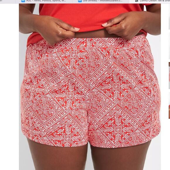 Cacique by Lane Bryant Comfy Cotton Tee & Short PJ Set - Picture 3 of 4